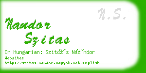 nandor szitas business card